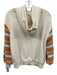 Alice + Olivia Size S White & Multi Cotton Long Sleeve Hoodie Sweater White & Multi / S