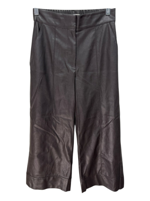 Brochu Walker Size XS Mocha Polysatin Blend Hook & Button Wide Leg Cropped Pants Mocha / XS