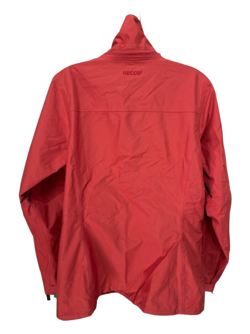 Patagonia Size Medium Orange & Red Polyester Turtle Neck Zipper Pocket Jacket Orange & Red / Medium