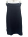 M.M. Lafleur Size L Black Viscose & Nylon Stretch Knit Foldover Midi Skirt Black / L