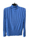 St John Collection Size 2 Sky Blue Wool Blend Zip Front Gold Zipper Sash Jacket Sky Blue / 2