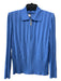 St John Collection Size 2 Sky Blue Wool Blend Zip Front Gold Zipper Sash Jacket Sky Blue / 2