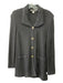 St John Collection Size 2 Black Wool Blend Jacquard Print Enamel Buttons Jacket Black / 2