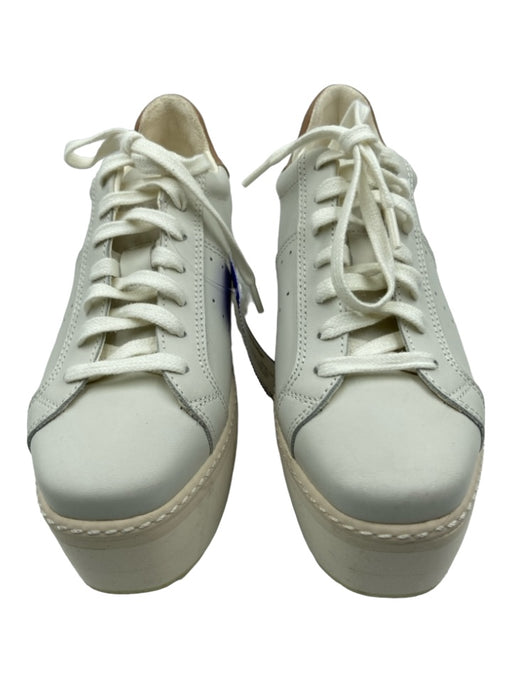 Paloma Barcelo Shoe Size 36 Off White & Beige Leather Foam Sole Low Top Sneakers Off White & Beige / 36