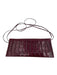 Nancy Gonzalez Burgundy Red Crocodile Envelope Clutch Shoulder Strap Bag Burgundy Red / Small