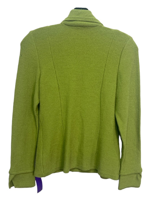 Daniel & Rebecca Size S Lime Green Virgin Wool & Nylon Button Down Knit Cardigan Lime Green / S