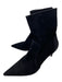 Stuart Weitzman Shoe Size 6.5 Black Suede Calf High Pointed Toe Midi Booties Black / 6.5