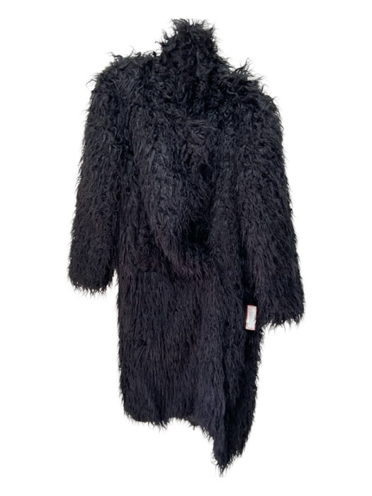 Kimchi Blue Size S Black Modacrylic Blend Faux Fur Two Button Oversize Coat Black / S