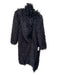 Kimchi Blue Size S Black Modacrylic Blend Faux Fur Two Button Oversize Coat Black / S