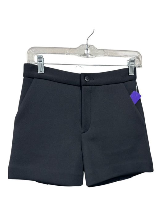 Y-3 Adidas Size 2XS Black Polyester Blend Neoprene High Rise Zip & Hook Shorts Black / 2XS