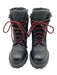 Marc Jacobs Shoe Size 36 Black & Red Leather Faux Fur Lining lace up Boots Black & Red / 36