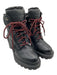 Marc Jacobs Shoe Size 36 Black & Red Leather Faux Fur Lining lace up Boots Black & Red / 36