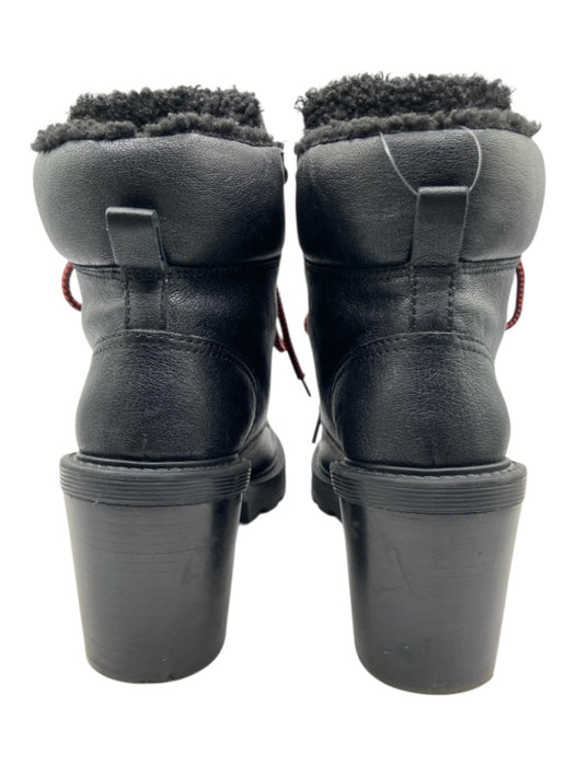 Marc Jacobs Shoe Size 36 Black & Red Leather Faux Fur Lining lace up Boots Black & Red / 36