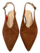 Anthropologie Shoe Size 6 Brown Suede Upper Slingbacks Solid Pointed Toe Mules Brown / 6