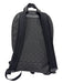 Gucci Black Nylon & Leather Zipper Pockets Guccissima Slim Backpack Bag Black
