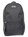 Gucci Black Nylon & Leather Zipper Pockets Guccissima Slim Backpack Bag Black