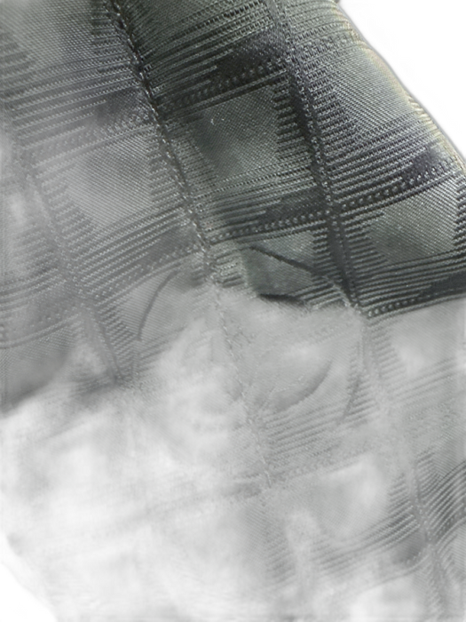 Chanel Black Nylon Leather Tonal Print wallet strap Tote Bag Black / Medium