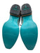 LANE Shoe Size 6 Blue Green Leather Studs Cowboy Side Zip Sqaure Toe Boots Blue Green / 6
