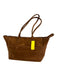 Quince Brown Leather Suede Top Handle Zip Close Front Pockets Tote Bag Brown / Large