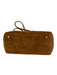 Quince Brown Leather Suede Top Handle Zip Close Front Pockets Tote Bag Brown / Large