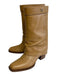 Fendi Shoe Size 6 Tan Brown Leather Square Toe Stitch Detail Block Heel Boots Tan Brown / 6