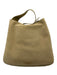 Kurt Geiger Beige Leather Suede Magnetic Flap Tote Shoulder Bag Beige / Large