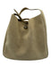 Kurt Geiger Beige Leather Suede Magnetic Flap Tote Shoulder Bag Beige / Large