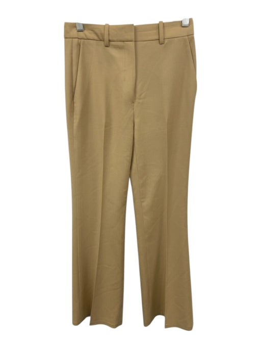 Theory Size 00 Khaki Beige Missing Fabric Tag Trouser Belt Loops Flare Pants Khaki Beige / 00