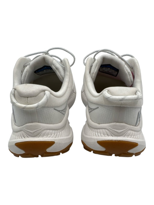 Hoka Shoe Size 6 White textile upper Elastic Laces Athletic Low Top Sneakers White / 6