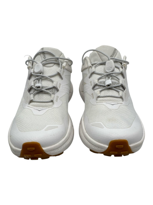 Hoka Shoe Size 6 White textile upper Elastic Laces Athletic Low Top Sneakers White / 6