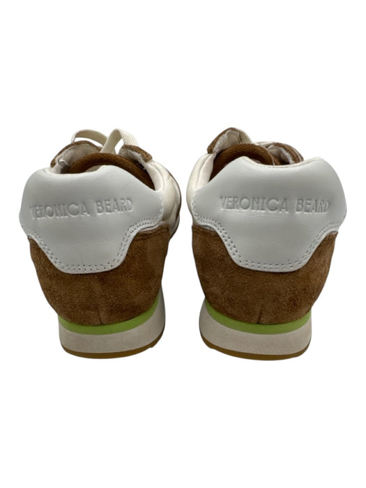 Veronica Beard Shoe Size 6 Cream White & Brown Textile & Leather Upper Sneakers Cream White & Brown / 6
