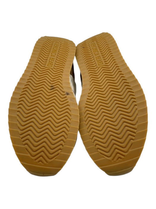 Veronica Beard Shoe Size 6 Cream White & Brown Textile & Leather Upper Sneakers Cream White & Brown / 6