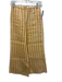Faithful The Brand Size 2 Yellow & White Linen Stripe Back Zip Wide Leg Pants Yellow & White / 2