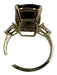 No Brand Brown 14k Gold Smokey Quartz Diamond Cocktail Ring Brown
