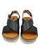 Pikolinos Shoe Size 36 Black Leather Upper Criss Cross Velcro Strap Sandals Black / 36