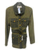 Veronica Beard Size 2 Mixed Greens Cotton Blend Patch Pocket Button Front Jacket Mixed Greens / 2