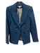 Veronica Beard Size 00 Medium Wash Cotton Blend Denim Shoulder Pads Jacket Medium Wash / 00