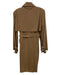 MM. Lafleur Size XS Dusty Brown Wool Blend Double Breasted Trench Long Coat Dusty Brown / XS