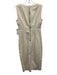 Pilcro Size XSP Cream White Cotton Blend Denim Sleeveless Paneled Dress Cream White / XSP