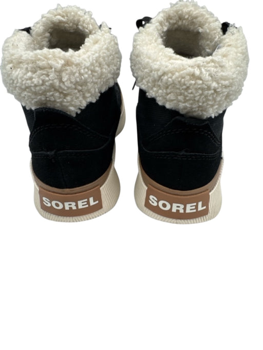 Sorel Shoe Size 6 Black, White & Beige textile upper Shearling Lined Sneakers Black, White & Beige / 6
