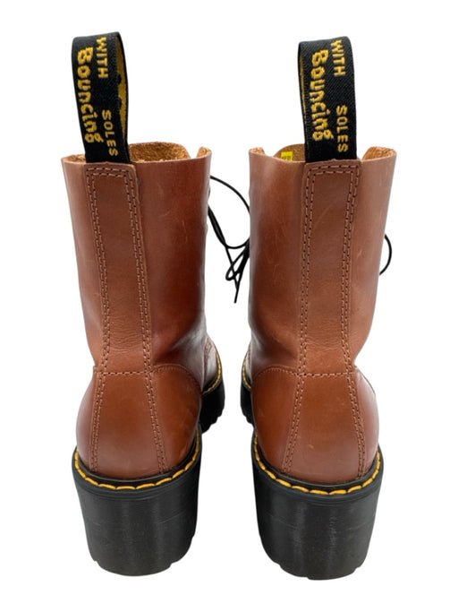 Dr. Martens Shoe Size 5 Cognac Brown Leather Upper Lace Up Lug sole Combat Boots Cognac Brown / 5