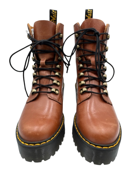 Dr. Martens Shoe Size 5 Cognac Brown Leather Upper Lace Up Lug sole Combat Boots Cognac Brown / 5