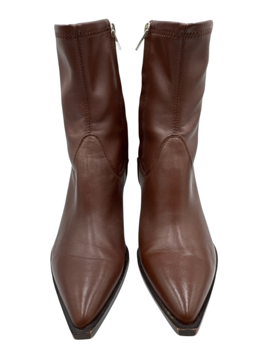 Dolce Vita Shoe Size 6 Brown Leather & Synthetic Side Zip Pointed Toe Boots Brown / 6