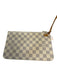 Louis Vuitton Navy blue & Cream Coated Canvas Leather trim Damier Azur Tote Bag Navy blue & Cream / MM
