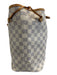 Louis Vuitton Navy blue & Cream Coated Canvas Leather trim Damier Azur Tote Bag Navy blue & Cream / MM
