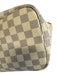 Louis Vuitton Navy blue & Cream Coated Canvas Leather trim Damier Azur Tote Bag Navy blue & Cream / MM