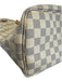 Louis Vuitton Navy blue & Cream Coated Canvas Leather trim Damier Azur Tote Bag Navy blue & Cream / MM