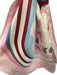 Hermes Pink, Blue, Burgundy Silk Rolled Hem Abstract Print scarf Pink, Blue, Burgundy
