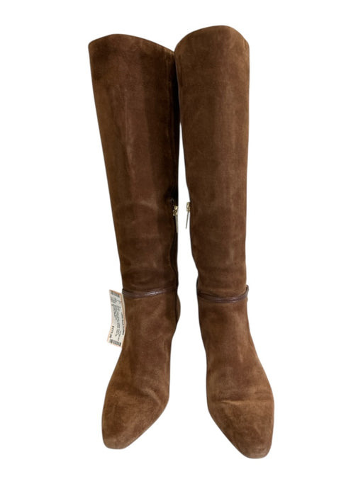 Veronica Beard Shoe Size 6 Brown Leather Suede Squared Pointed Toe Buckle Boots Brown / 6