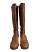 Frye Shoe Size 6 Brown Leather Round Toe Ankle Wrap Side Zip Knee High Boots Brown / 6